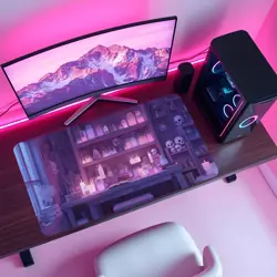 MTG Playmat | Lofi Study Playmat | Kawaii Desk Mat | Unofficial MTG Playmat - Image 4