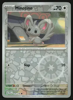 SV09: Journey Together Minccino #125/159 Reverse Holo Pokemon Card - Image 1