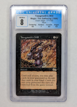 Yawgmoth's Will, Urza's Saga, Graded CGC NM/Mint 8.0, Magic MTG NM - Image 1
