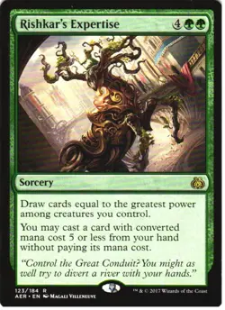 RISHKAR'S EXPERTISE 123 RARE AETHER REVOLT MAGIC: THE GATHERING LP - Image 1