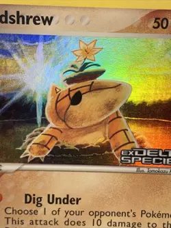 Sandshrew 82/113 Pokemon TCG Delta Species Reverse Holo Stamped Vintage 2005 DMG - Image 2
