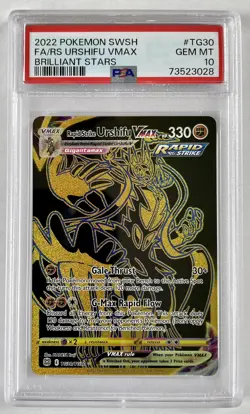 Urshifu VMAX 2022 Pokemon Brilliant Stars Rapid Strike Ultra Rare PSA 10 GEM MNT - Image 1