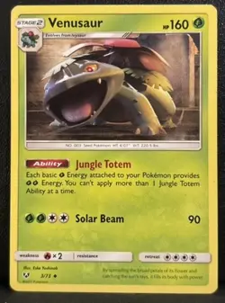 Venusaur 3/73 Uncommon Shining Legends Pokemon Near Mint - Image 1