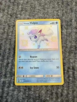 Pokemon Hidden Fates Alolan Vulpix SV8/SV94 Shiny Holo Rare NM - Image 1