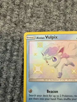 Pokemon Hidden Fates Alolan Vulpix SV8/SV94 Shiny Holo Rare NM - Image 4