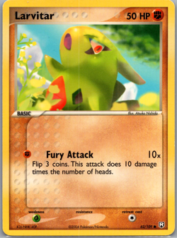 Larvitar Common Team Rocket Returns 62/109 NM - Pokemon TCG - Free Ship! - Image 1