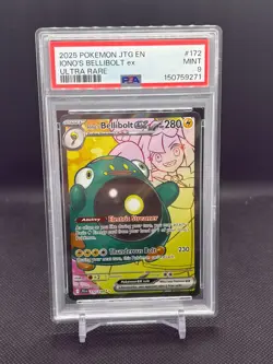 2025 Pokemon Iono's Bellibolt ex Journey Together Ultra Rare #172 PSA 9 Mint - Image 1
