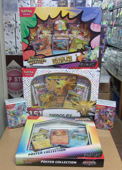 POKEMON ASCENDED PIN + 151 ZAPDOS + PRISMATIC POSTER + DESTINED & JOURNEY BUNDLE - Image 1