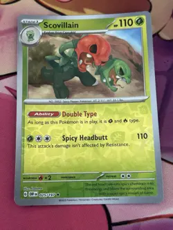 Pokemon TCG Scovillain Sv03: Obsidian Flames 025/197 Reverse Holo Rare - Image 1