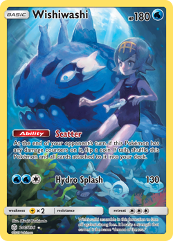 Wishiwashi 240/236 Secret Rare Cosmic Eclipse Pokemon Holo Near Mint - Image 1