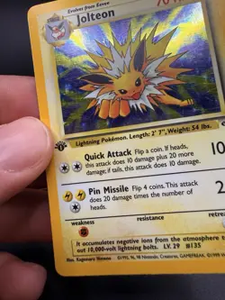 Jolteon 4/64 - Holo Rare - 1st Edition Jungle Set - 1999 Pokemon WotC - LP-M - Image 5