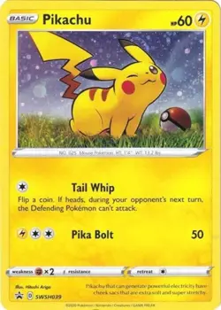 Pokemon Pikachu - SWSH039 NM 1st Edition Normal SWSH: Sword & Shield Promo Cards - Image 1