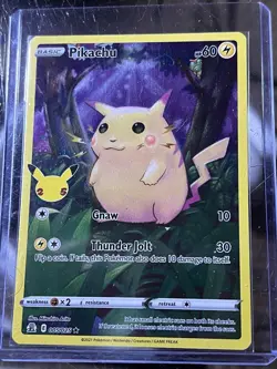 Pokemon TCG Pikachu 005/025 Celebrations Holo Rare English 2021 Basic 60 HP - Image 1