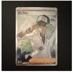 Pokemon N's Plan 163/086 Sv: Black Bolt Ultra Rare Full Art Holo English 2025 - Image 1