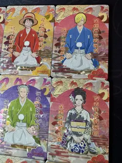 One Piece 9 Collectible Character Anime Cards CCG Kimono Luffy Zoro Chopper - Image 3