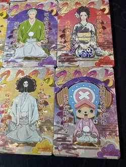 One Piece 9 Collectible Character Anime Cards CCG Kimono Luffy Zoro Chopper - Image 4