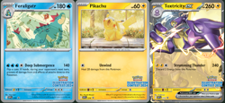Pokemon 2024 Illustration Contest Promo Pack Feraligatr Pikachu & Toxtricity Ex - Image 3