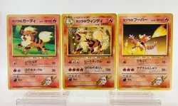 Blaine's Arcanine Growlithe Magmar Holo No. 059 Gym Japanese Pokemon Card 3 set - Image 1
