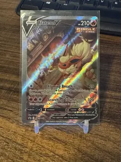 Flareon V SWSH179 SWSH: Sword & Shield Promo Cards Holo Miscut - Image 1