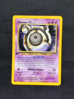 Pokemon Cards: 1st Edition Neo Discovery Uncommon: Unown M 49/75 - Image 1