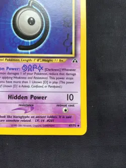 Pokemon Cards: 1st Edition Neo Discovery Uncommon: Unown D 47/75 - Image 4