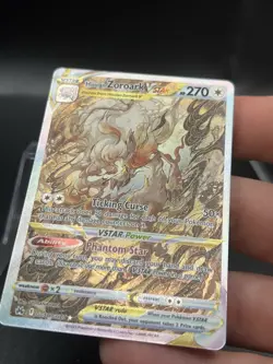 2023 POKEMON SWORD & SHIELD CROWN ZENITH FULL ART/HISUIAN ZOROARK VSTAR NM ZT1 - Image 3