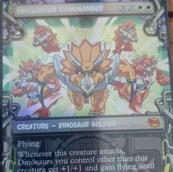 Magic: The Gathering Triceraton Commander TMNT White Mythic Foil Alt Art - Image 1