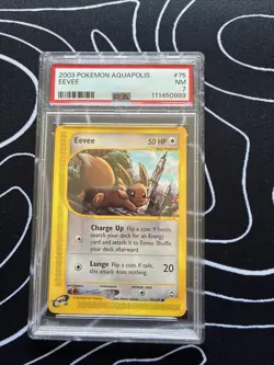 Eevee 075/147 Aquapolis Regular PSA Grade 7 Pokemon Tcg - Image 1
