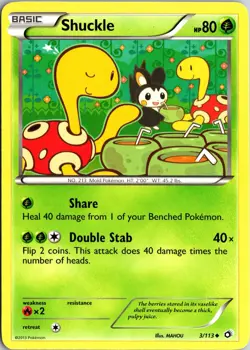 Shuckle 3/113 Uncommon Legendary Treasures Pokemon Lightly Played - Image 1