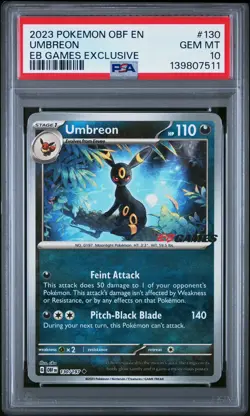 Umbreon 130/197 Reverse Holo EB Games Stamped Promo Pokemon TCG PSA 10 - Image 1