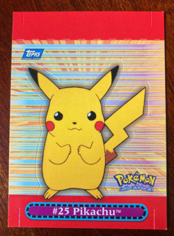 2000 Pikachu Topps Blue #25 Pop-Up Pokemon TV Animation Series 3 - Image 1