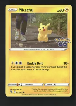 Pokemon GO #027/078 Pikachu Cosmos Holo - Image 1