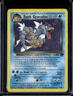 Pokemon Team Rocket Dark Gyarados (8) Holo 8/82 - Image 1