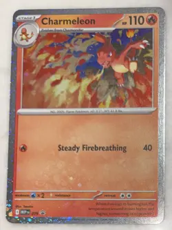 Pokemon Charmeleon Promo MEP 079 Cosmos Holo Chaos Rising DOUBLE SWIRL 💫💫 NM - Image 1