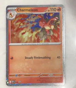 Pokemon Charmeleon Promo MEP 079 Cosmos Holo Chaos Rising DOUBLE SWIRL 💫💫 NM - Image 2