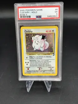 2000 Pokemon Clefairy #6/130 Holo PSA 5 Base II - Image 2