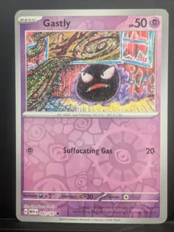 Gastly 092/165 Common 151 Pokemon Reverse Holo Near Mint - Image 1