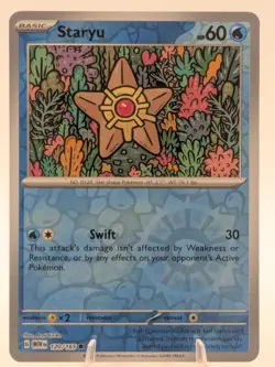 Staryu 120/165 Common 151 Pokemon Reverse Holo Near Mint - Image 1