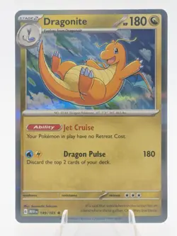 Dragonite 149/165 Rare 151 Pokemon Holo Near Mint - Image 1