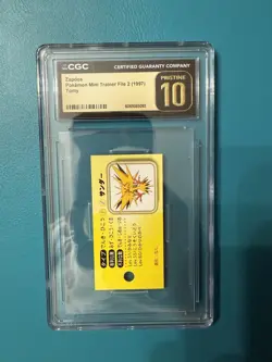Zapdos Pokemon Mini Trainer File 2 1997 CGC Pristine 10 Pop 2 - Image 1