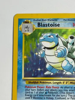 Pokemon Blastoise 2/102 Base Set Holo Rare Unlimited HP - Image 2