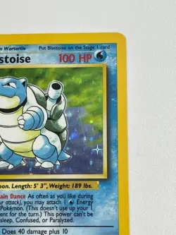 Pokemon Blastoise 2/102 Base Set Holo Rare Unlimited HP - Image 3