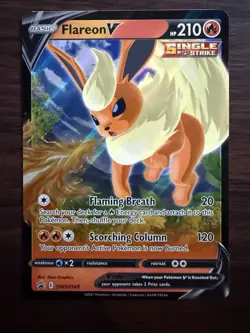 Pokemon TCG Flareon V SWSH149 Sword & Shield Promo Holo 210 HP English - Image 1