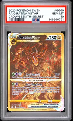 2023 Pokemon SWSH Crown Zenith Secret #GG69 FA Giratina VSTAR PSA 10 GEM MINT - Image 1