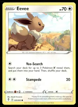 2021 Sword & Shield - Evolving Skies Eevee Basic/Common #125 - Image 1