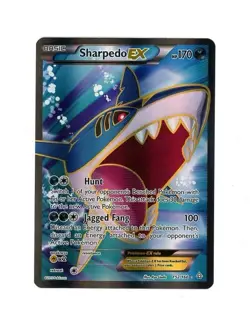 2015 Pokemon PRIMAL CLASH SHARPEDO EX FULL ART HOLO 152/160 RARE! NM - Image 1