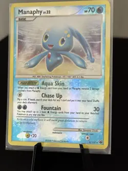 Pokemon Manaphy 8/100 - Majestic Dawn Reverse Holo Rare - 2008 LP - Image 1