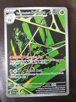 Team Rocket's Spidops 187/182 - Illustration Rare - Pokemon Destined Rivals NM - Image 1