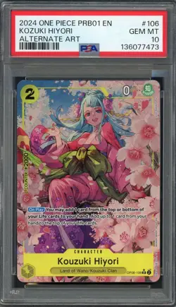PSA 10 Kouzuki Hiyori (Alt Art) PRB01 OP06-106 EN One Piece B4 - Image 1