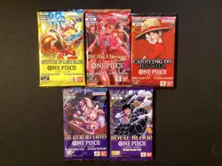 ONE PIECE 5 PACK LOT INCLUDING CARRYING ON HIS WILL + 4 PACKS SEE DESCRIPTION - Image 1
